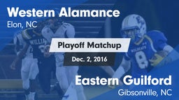 Matchup: Western Alamance vs. Eastern Guilford  2016