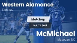 Matchup: Western Alamance vs. McMichael  2017