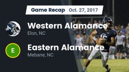 Recap: Western Alamance  vs. Eastern Alamance  2017