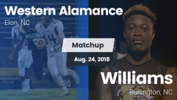 Matchup: Western Alamance vs. Williams  2018