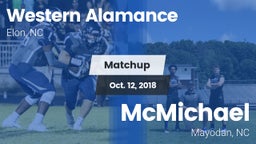 Matchup: Western Alamance vs. McMichael  2018