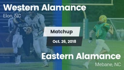 Matchup: Western Alamance vs. Eastern Alamance  2018