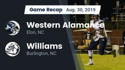 Recap: Western Alamance  vs. Williams  2019