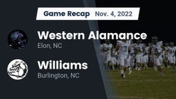 Recap: Western Alamance  vs. Williams  2022