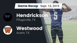 Recap: Hendrickson  vs. Westwood  2019