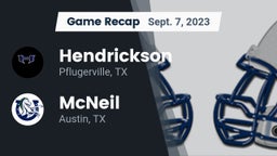 Recap: Hendrickson  vs. McNeil  2023