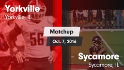 Matchup: Yorkville High vs. Sycamore  2016
