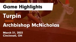 Turpin  vs Archbishop McNicholas  Game Highlights - March 31, 2022