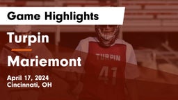 Turpin  vs Mariemont  Game Highlights - April 17, 2024