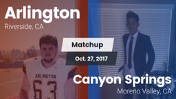 Matchup: Arlington vs. Canyon Springs  2017