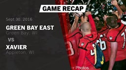 Recap: Green Bay East  vs. Xavier  2016