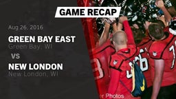 Recap: Green Bay East  vs. New London  2016