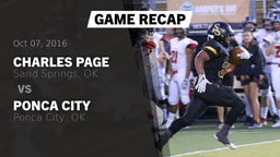 Recap: Charles Page  vs. Ponca City  2016