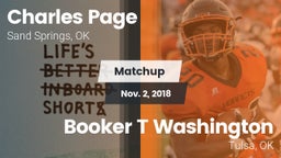 Matchup: Charles Page  vs. Booker T Washington  2018