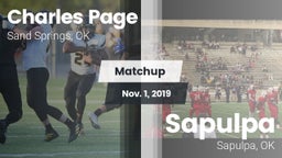 Matchup: Charles Page  vs. Sapulpa  2019