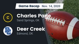 Recap: Charles Page  vs. Deer Creek  2020