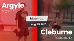 Matchup: Argyle  vs. Cleburne  2017