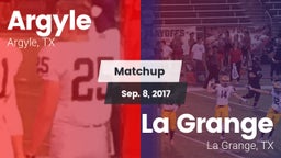 Matchup: Argyle  vs. La Grange  2017