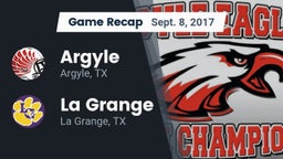 Recap: Argyle  vs. La Grange  2017