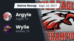 Recap: Argyle  vs. Wylie  2017