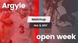 Matchup: Argyle  vs. open week 2017