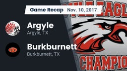 Recap: Argyle  vs. Burkburnett  2017