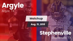 Matchup: Argyle  vs. Stephenville  2018