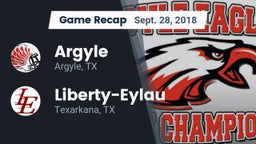 Recap: Argyle  vs. Liberty-Eylau  2018
