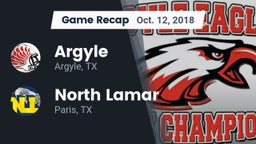 Recap: Argyle  vs. North Lamar  2018