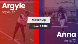 Matchup: Argyle  vs. Anna  2018