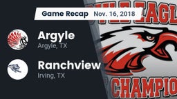 Recap: Argyle  vs. Ranchview  2018