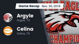 Recap: Argyle  vs. Celina  2018