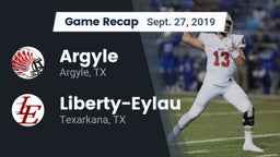 Recap: Argyle  vs. Liberty-Eylau  2019