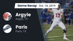 Recap: Argyle  vs. Paris  2019