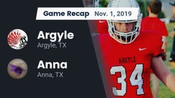 Recap: Argyle  vs. Anna  2019