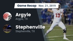 Recap: Argyle  vs. Stephenville  2019