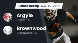 Recap: Argyle  vs. Brownwood  2019