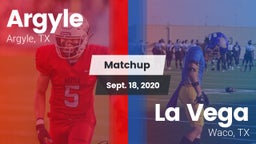 Matchup: Argyle  vs. La Vega  2020