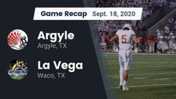 Recap: Argyle  vs. La Vega  2020
