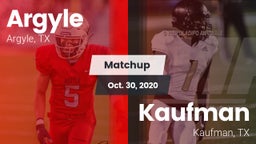 Matchup: Argyle  vs. Kaufman  2020