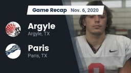 Recap: Argyle  vs. Paris  2020