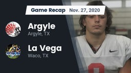 Recap: Argyle  vs. La Vega  2020