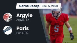 Recap: Argyle  vs. Paris  2020