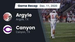 Recap: Argyle  vs. Canyon  2020