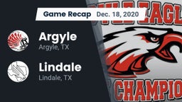 Recap: Argyle  vs. Lindale  2020