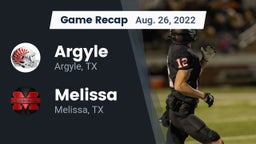Recap: Argyle  vs. Melissa  2022
