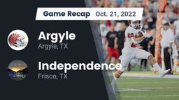 Recap: Argyle  vs. Independence  2022