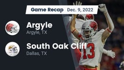 Recap: Argyle  vs. South Oak Cliff  2022