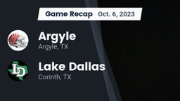 Recap: Argyle  vs. Lake Dallas  2023