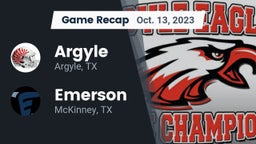 Recap: Argyle  vs. Emerson  2023